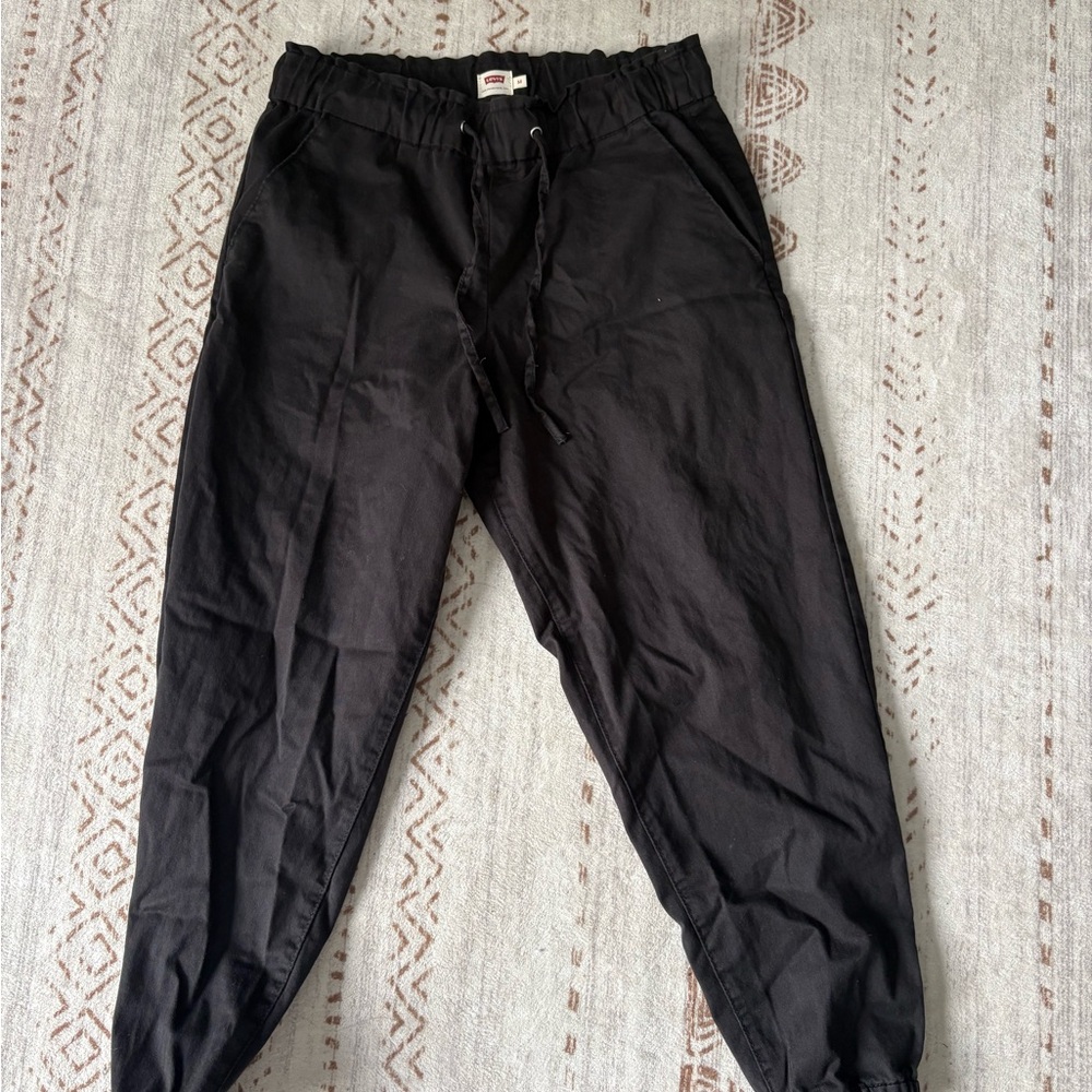 Levi's Black Elastic Waist Jogger Pants